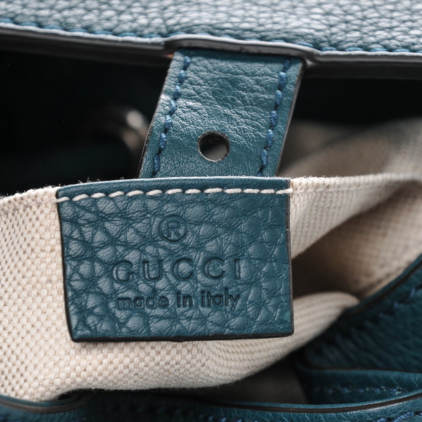 Cellarius Calfskin Small Bamboo Backpack Dusty Turquoise