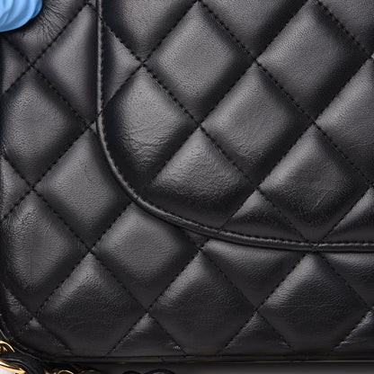 Chanel Lambskin Quilted Jumbo Double Flap Black 13 of 15