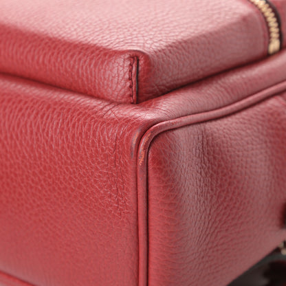 Gucci Pebbled Calfskin Soho Chain Backpack Hibiscus Red 10 of 14