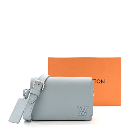 Louis Vuitton Calfskin Aerogram Fastline Wearable Wallet Cloud Blue 10 of 10