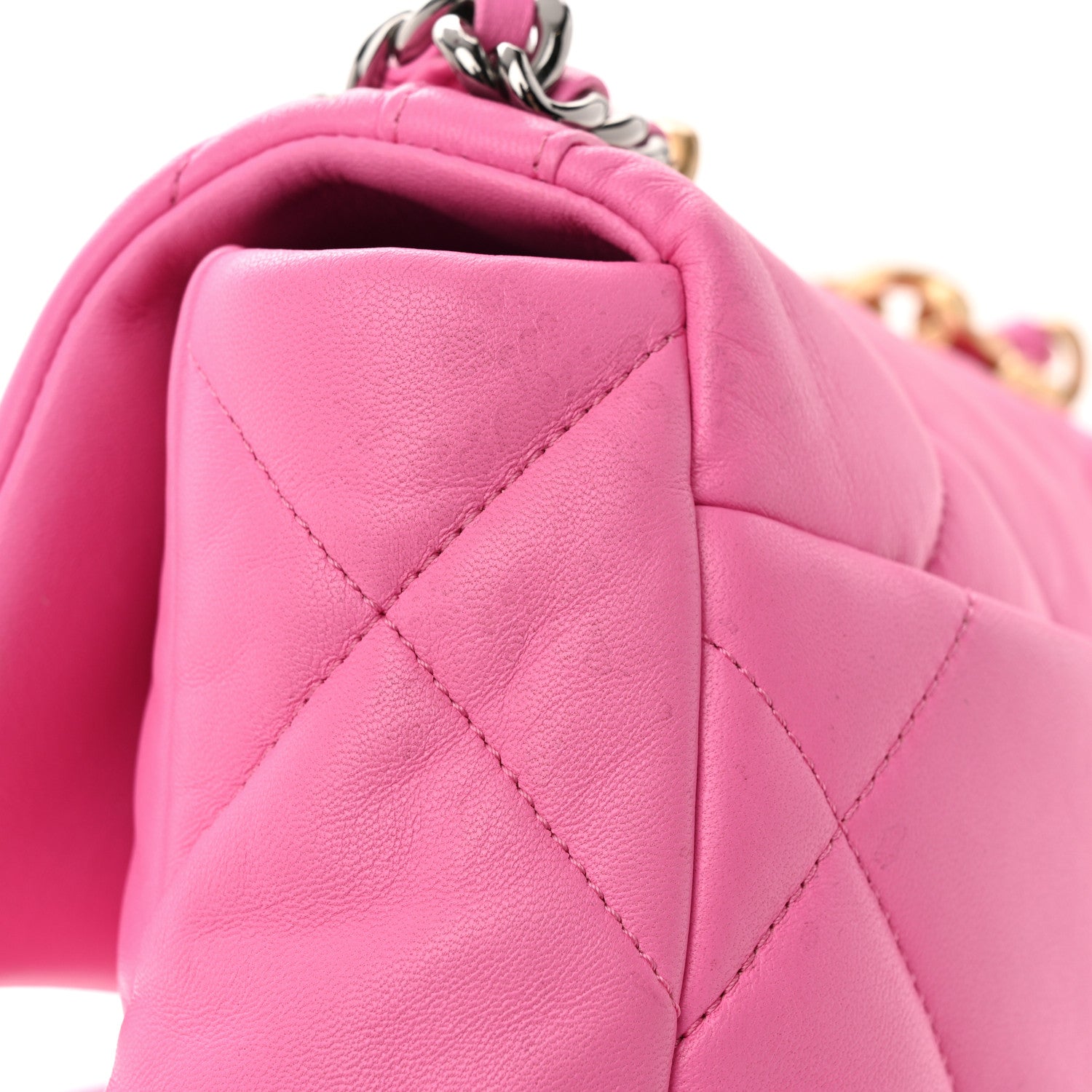 Chanel Lambskin Quilted Medium Chanel 19 Flap Pink 14 of 20