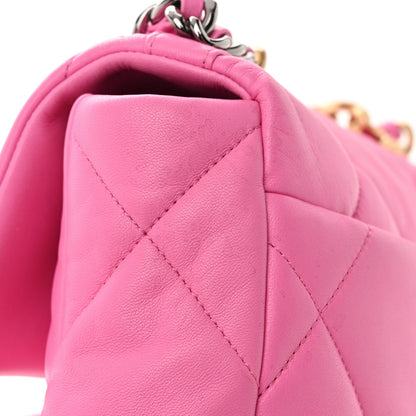 Chanel Lambskin Quilted Medium Chanel 19 Flap Pink 14 of 20