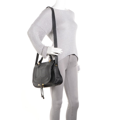 Chloe Calfskin Medium Marcie Top Handle Bag Black 2 of 10
