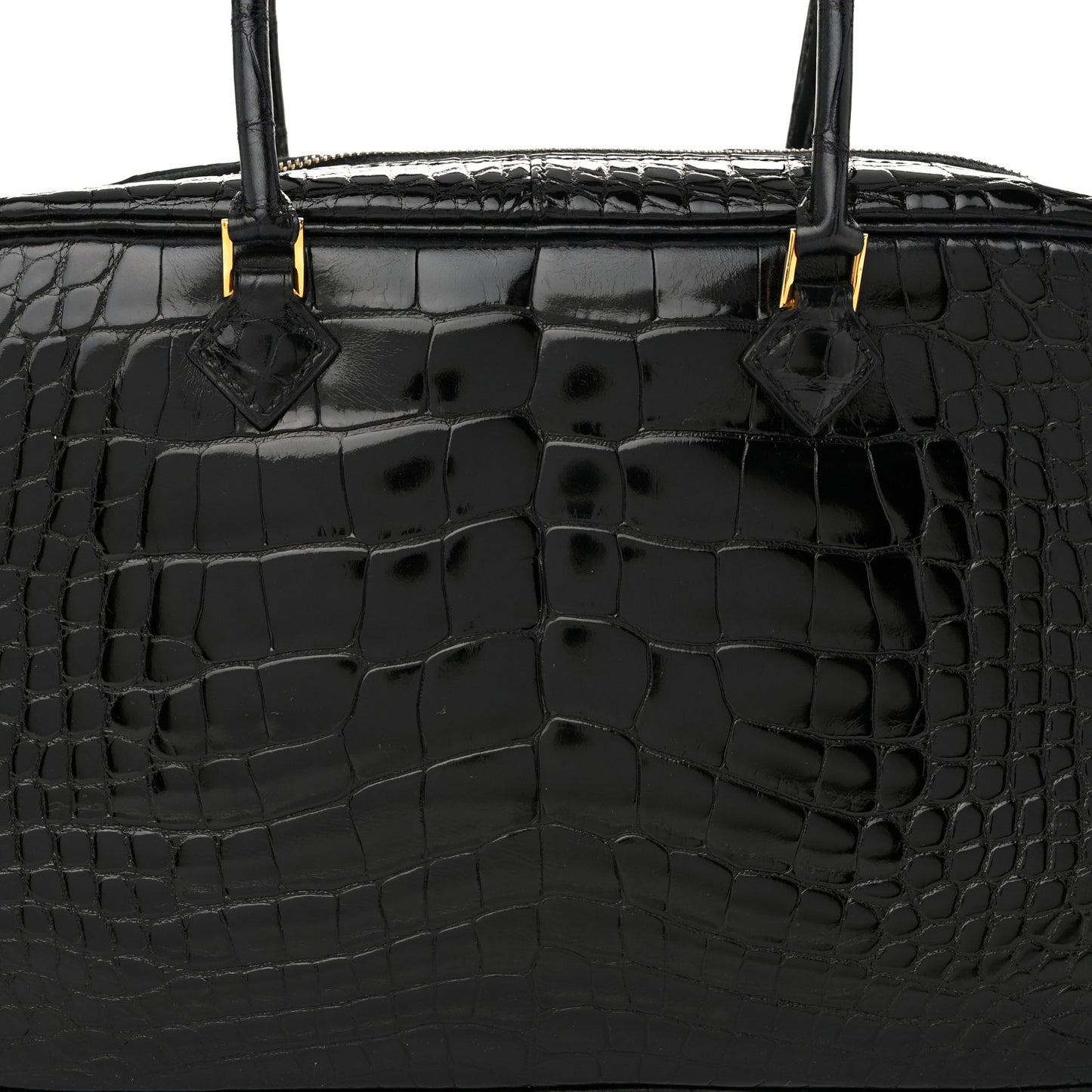 Shiny Alligator Plume Elan 28 Black
