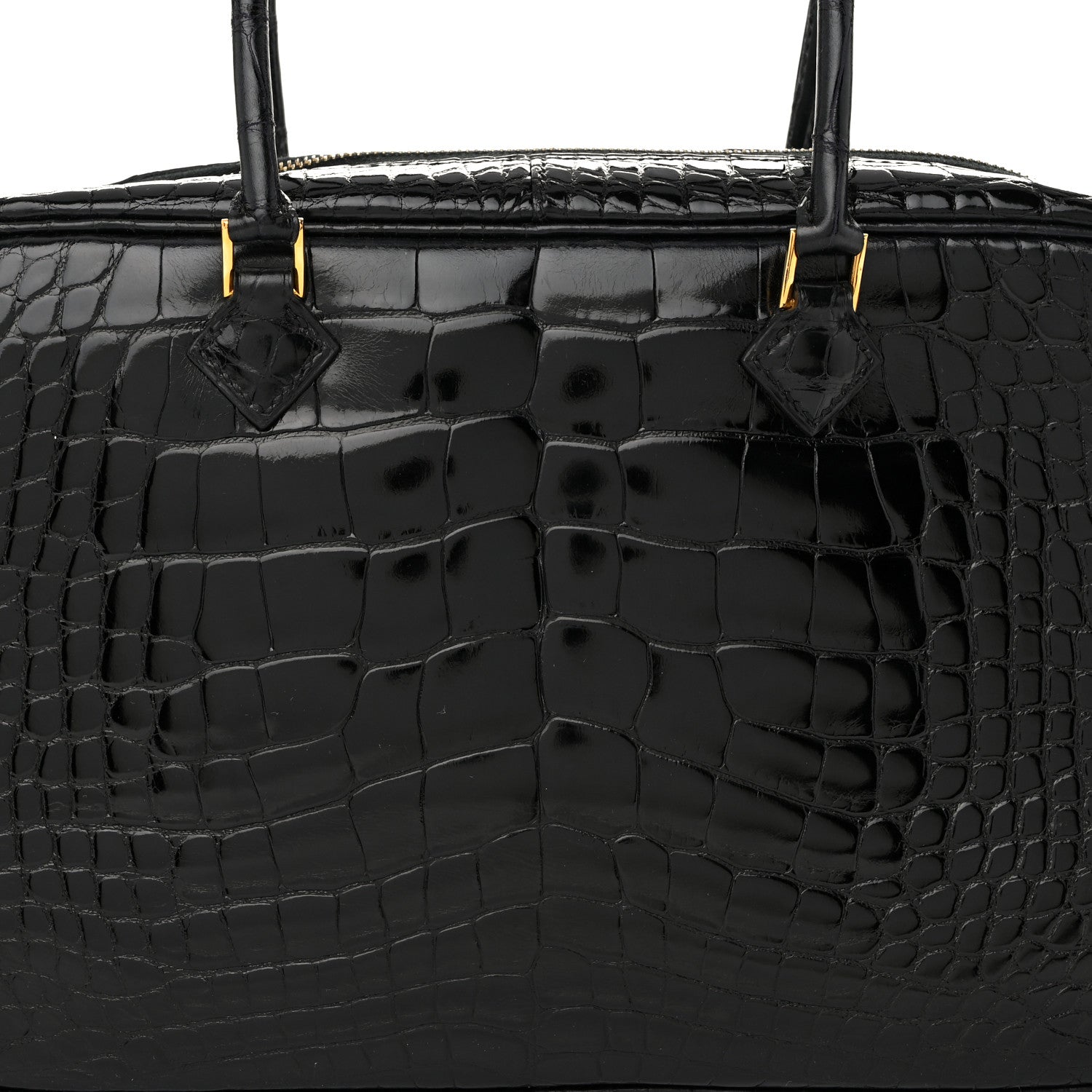 Hermes Shiny Alligator Plume Elan 28 Black 7 of 9