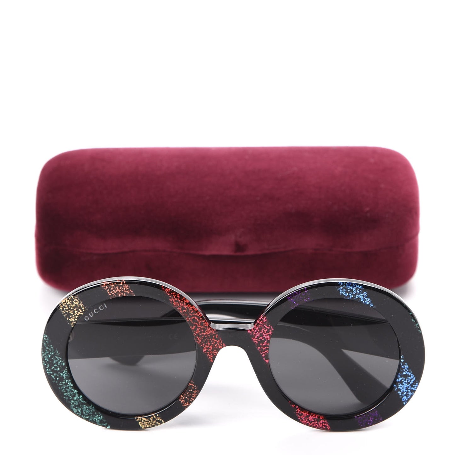 Acetate Round Glitter GG0319S Sunglasses Rainbow