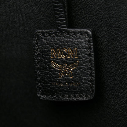 MCM Goatskin Medium Milano Drawstring Bag Black 6 of 9
