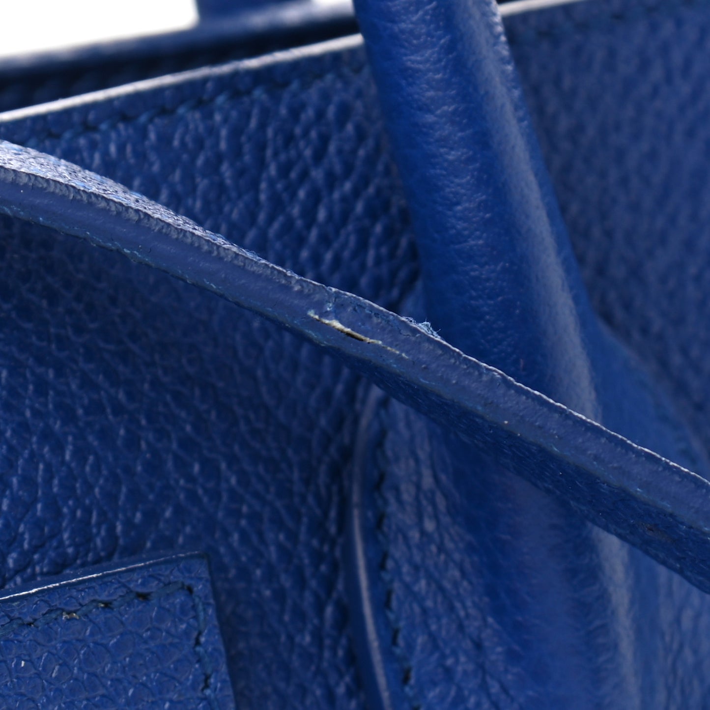 Grained Calfskin Baby Sac De Jour Flash Blue