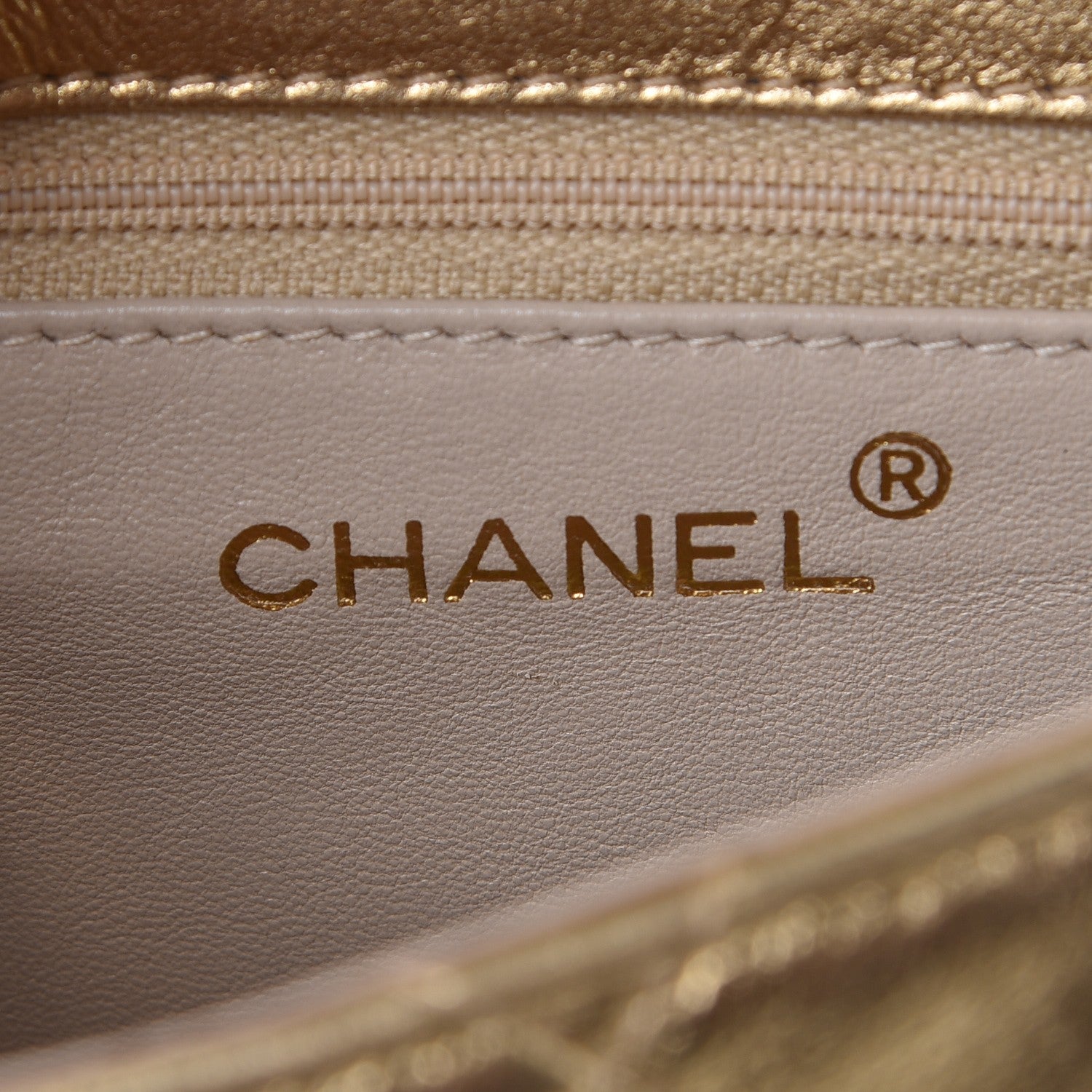 Chanel Metallic Lambskin Quilted Mini Flap Gold 7 of 10