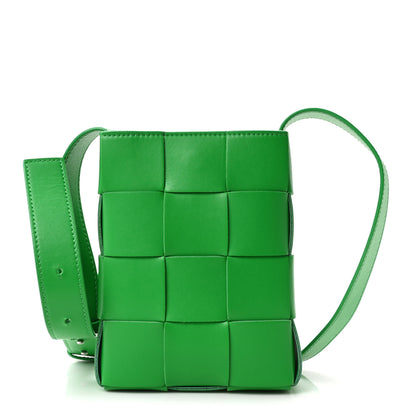 Bottega Veneta Calfskin Maxi Intrecciato Mini Vertical Cassette Crossbody Bag Parakeet 1 of 9