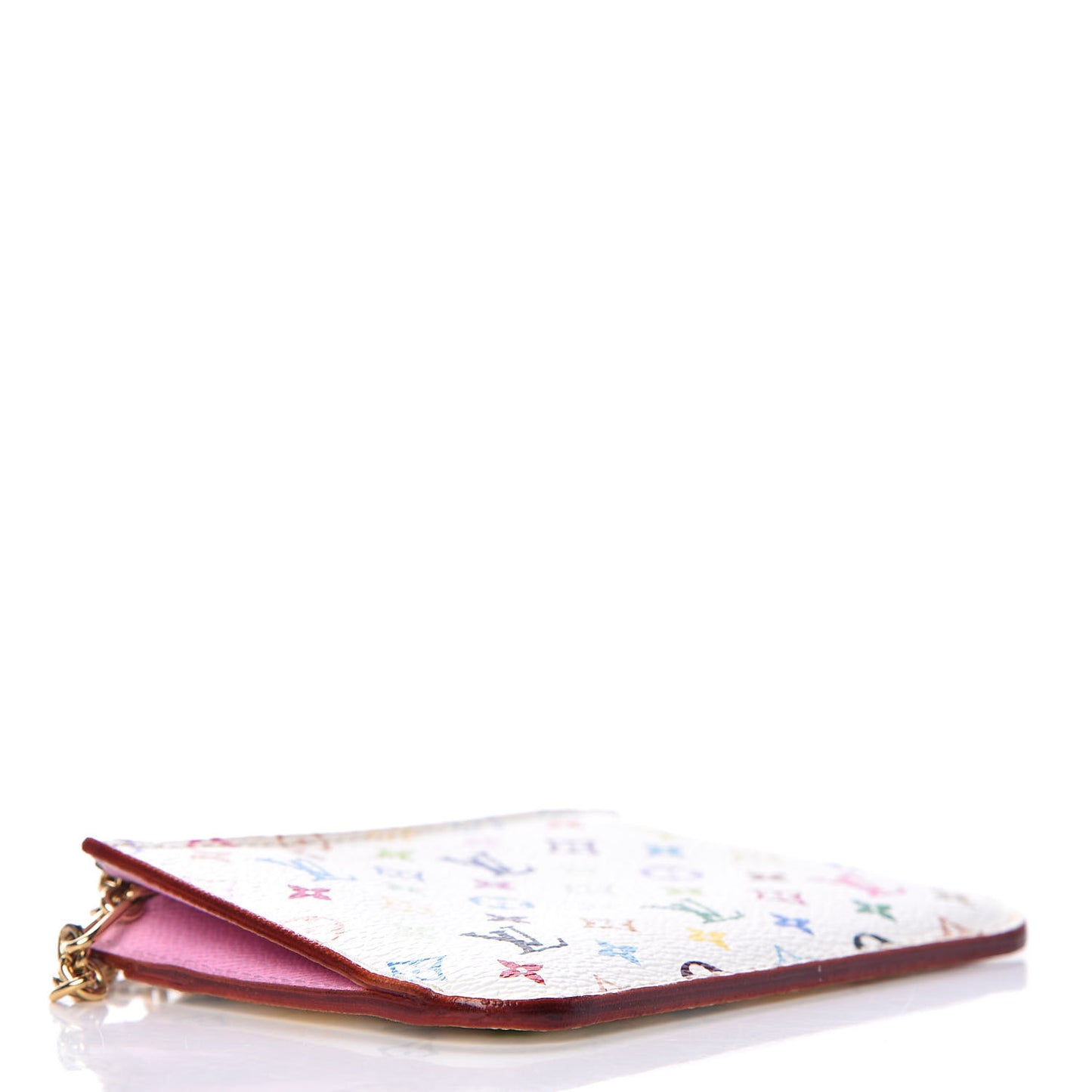 Monogram Multicolor Key Pouch White Litchi