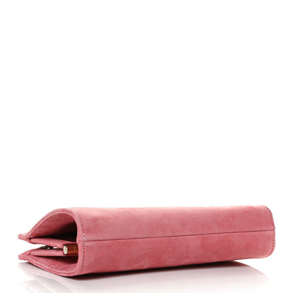 Jimmy Choo Suede Crystal Embellished Venus Clutch Pink 3 of 13