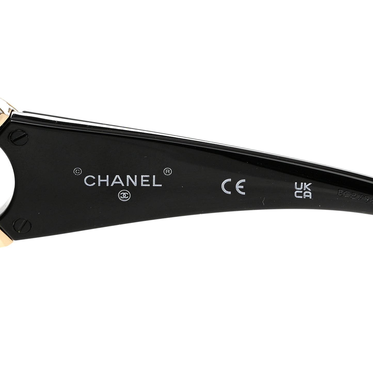 Acetate Pearl CC Square Sunglasses 71501-A Black