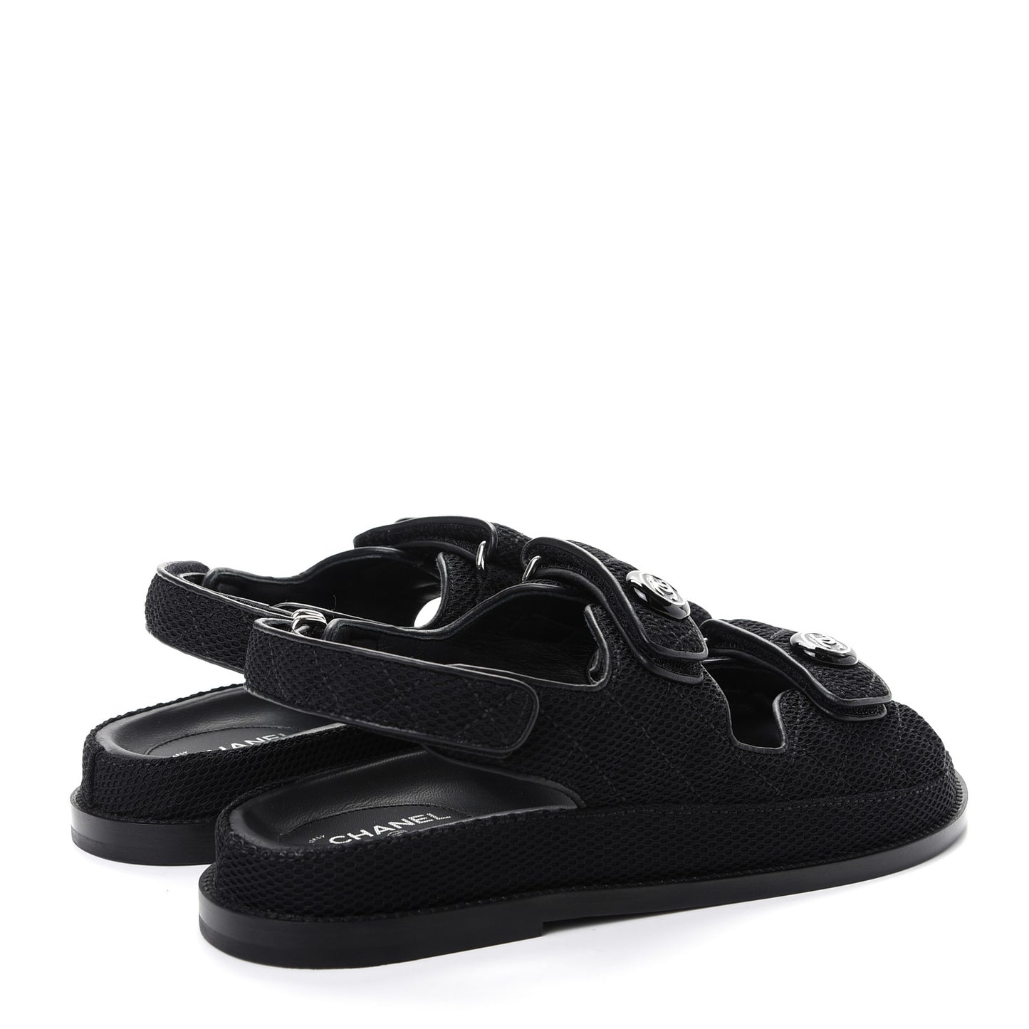 Fabric Velcro Dad Sandals 40 Black