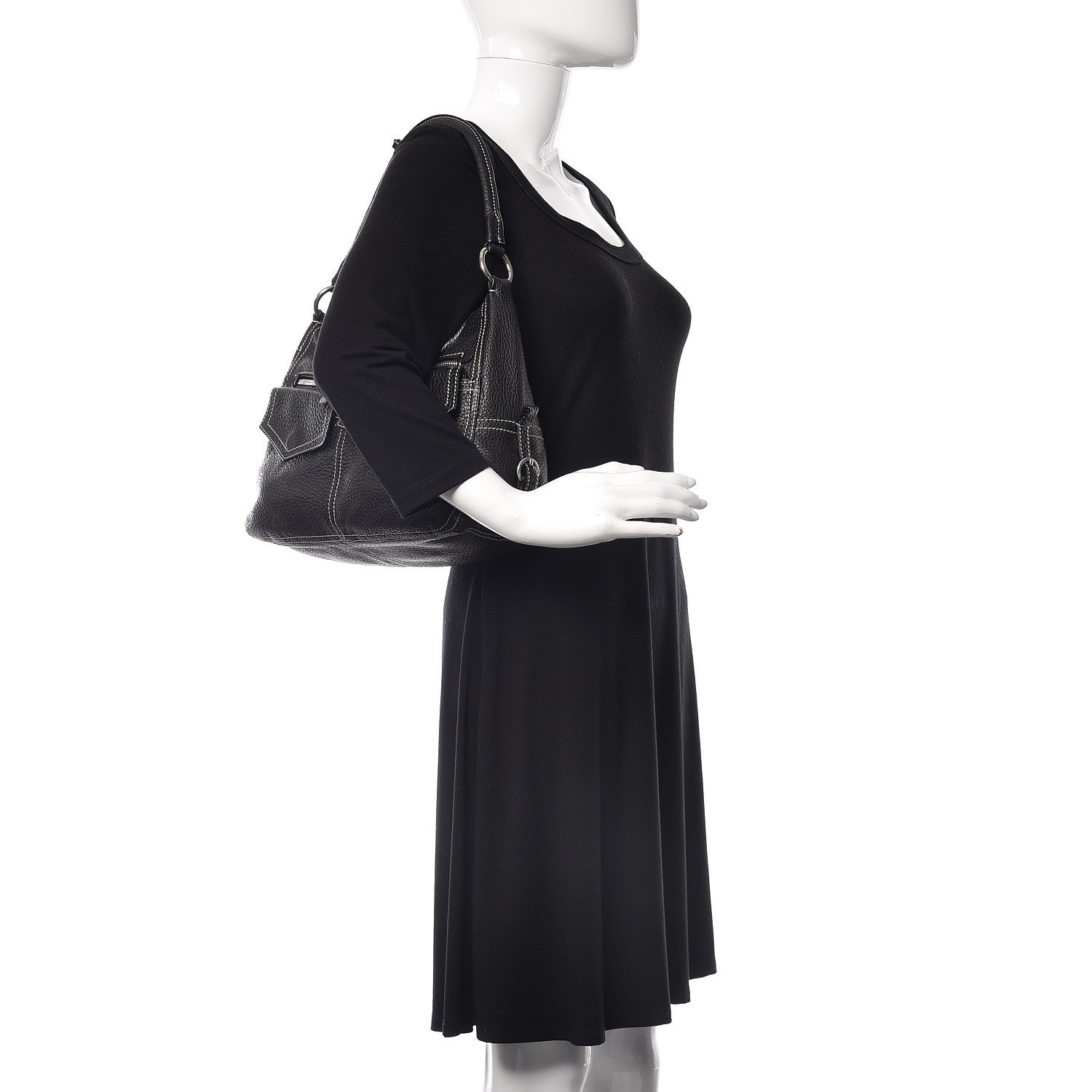 Prada Vitello Daino Hobo Black 2 of 12