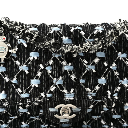 Chanel Denim Woven Medium Flap Light Blue 9 of 11