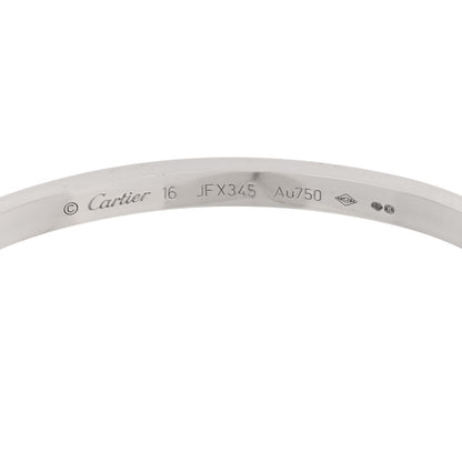 Cartier 18K White Gold Small LOVE Bracelet 16 6 of 8