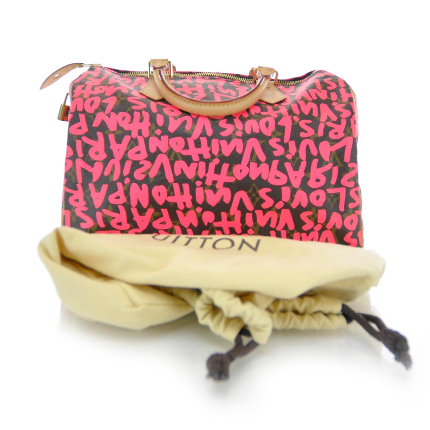 Monogram Graffiti Speedy 30 Fuchsia