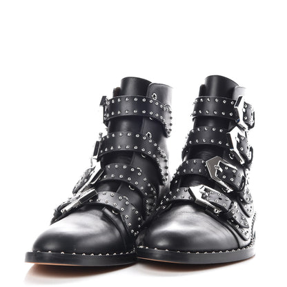 Givenchy Calfskin Studded Prue Buckle Bootie 36.5 Black 3 of 8