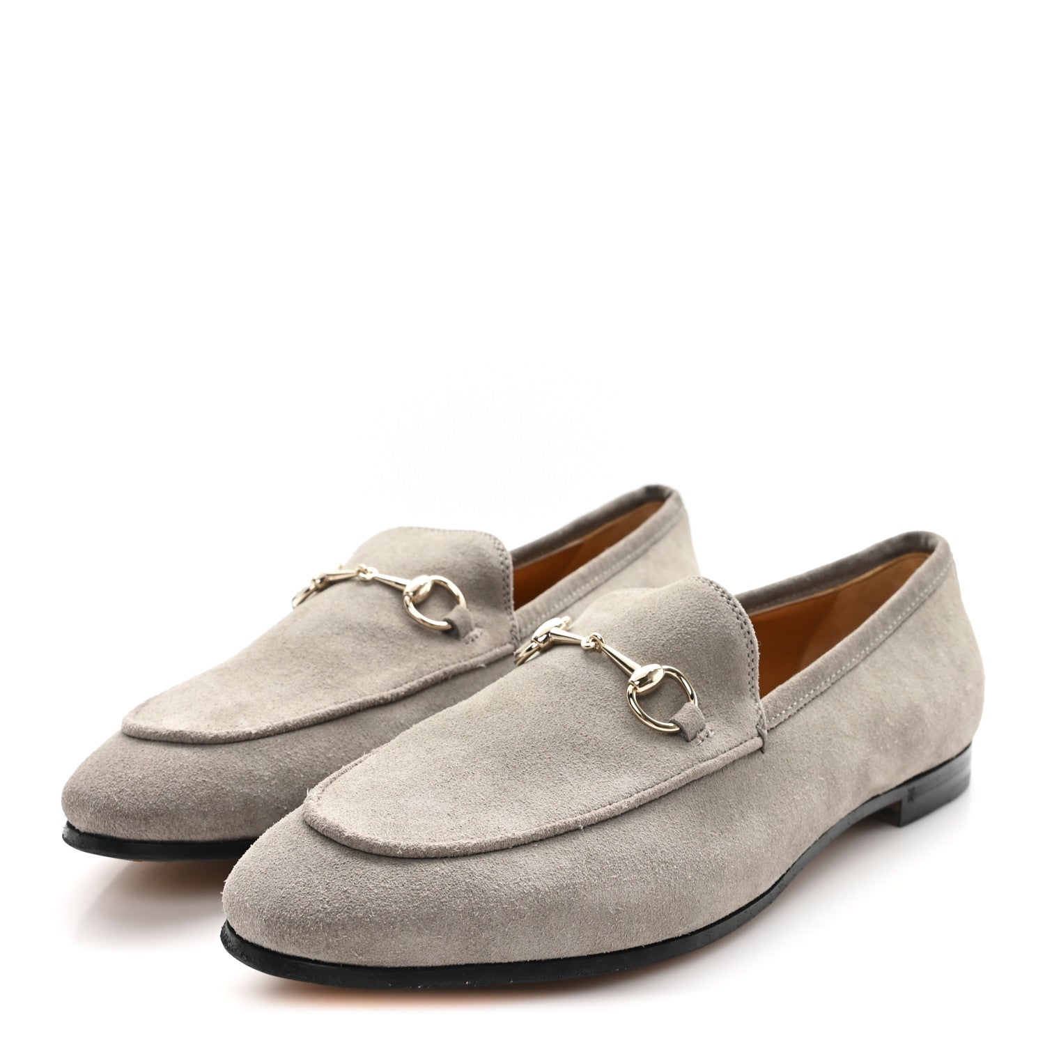 Gucci Suede Horsebit Womens Jordaan Loafers 40 New Fango 4 of 10