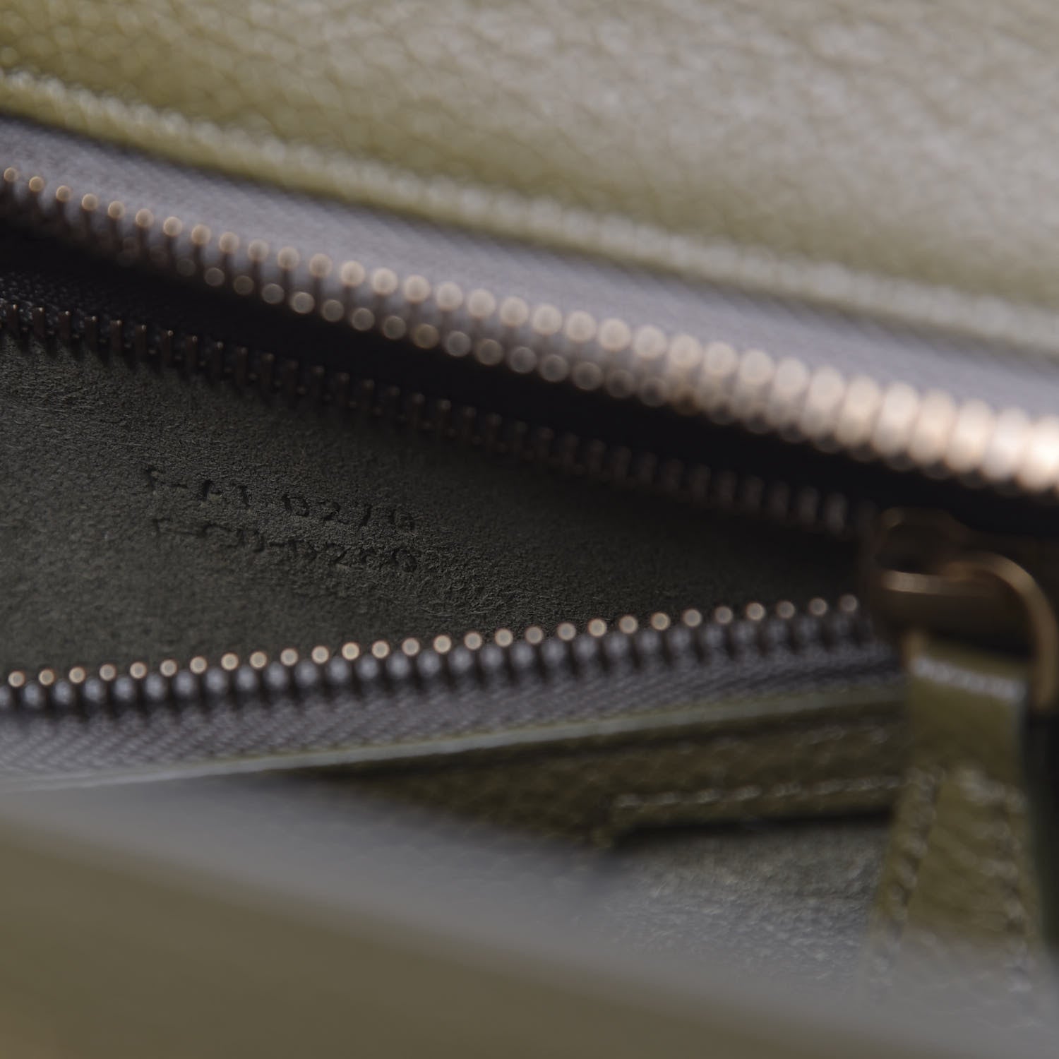 Celine Drummed Calfskin Micro Luggage Dark Olive 7 of 11