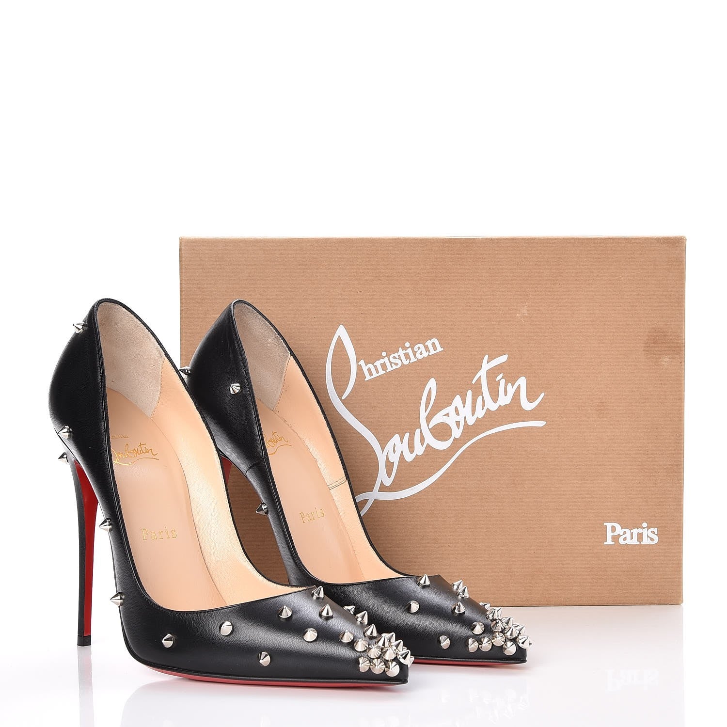 Christian Louboutin Kid Degraspike 120 Pumps 38 Black 8 of 8