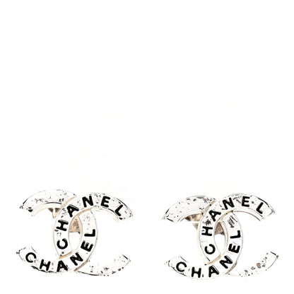Chanel CC Logo Earrings Silver 1 of 4