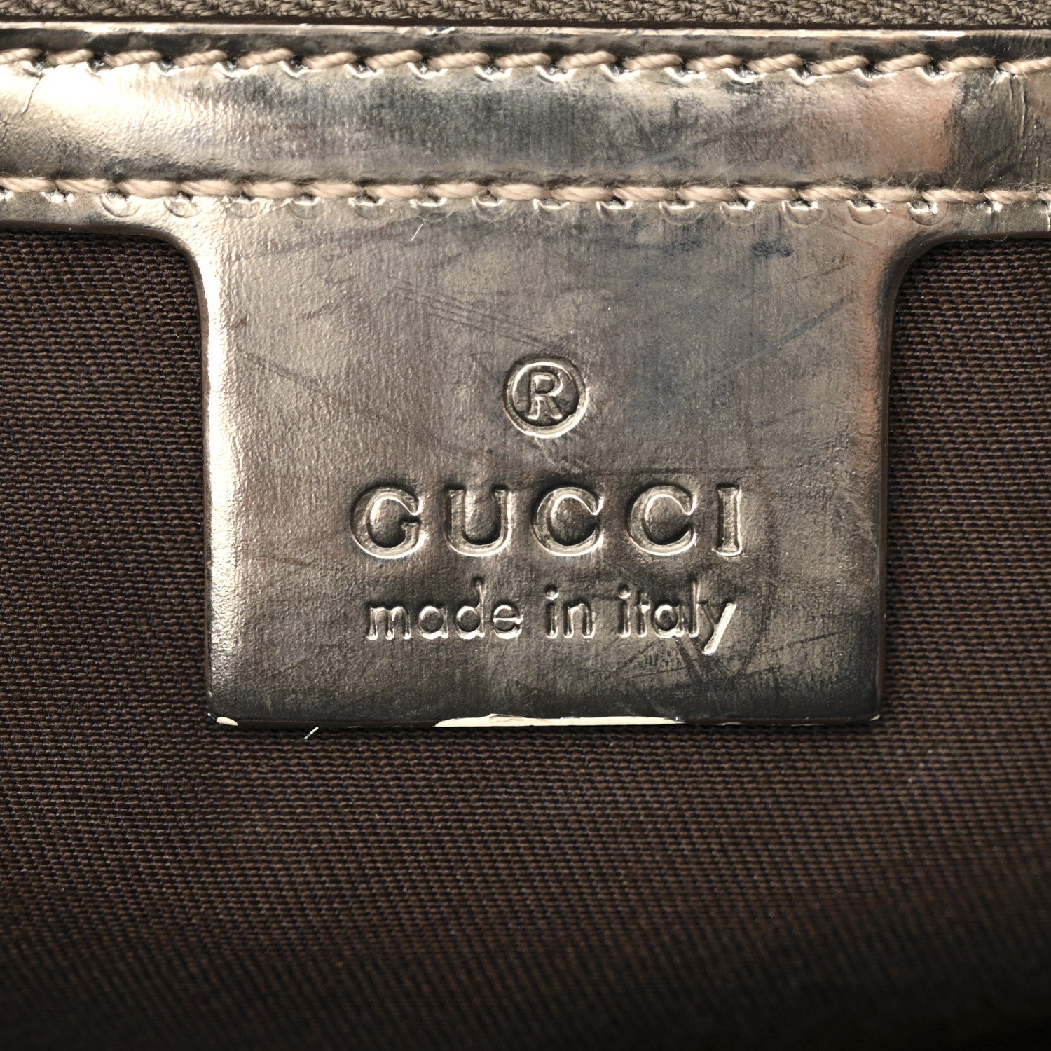 Gucci Monogram Large Pop Bamboo Top Handle Tote Pewter 15 of 37