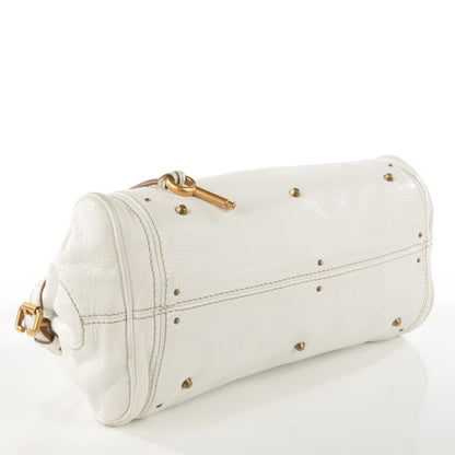 Chloe Calfskin Medium Paddington Satchel White 4 of 8