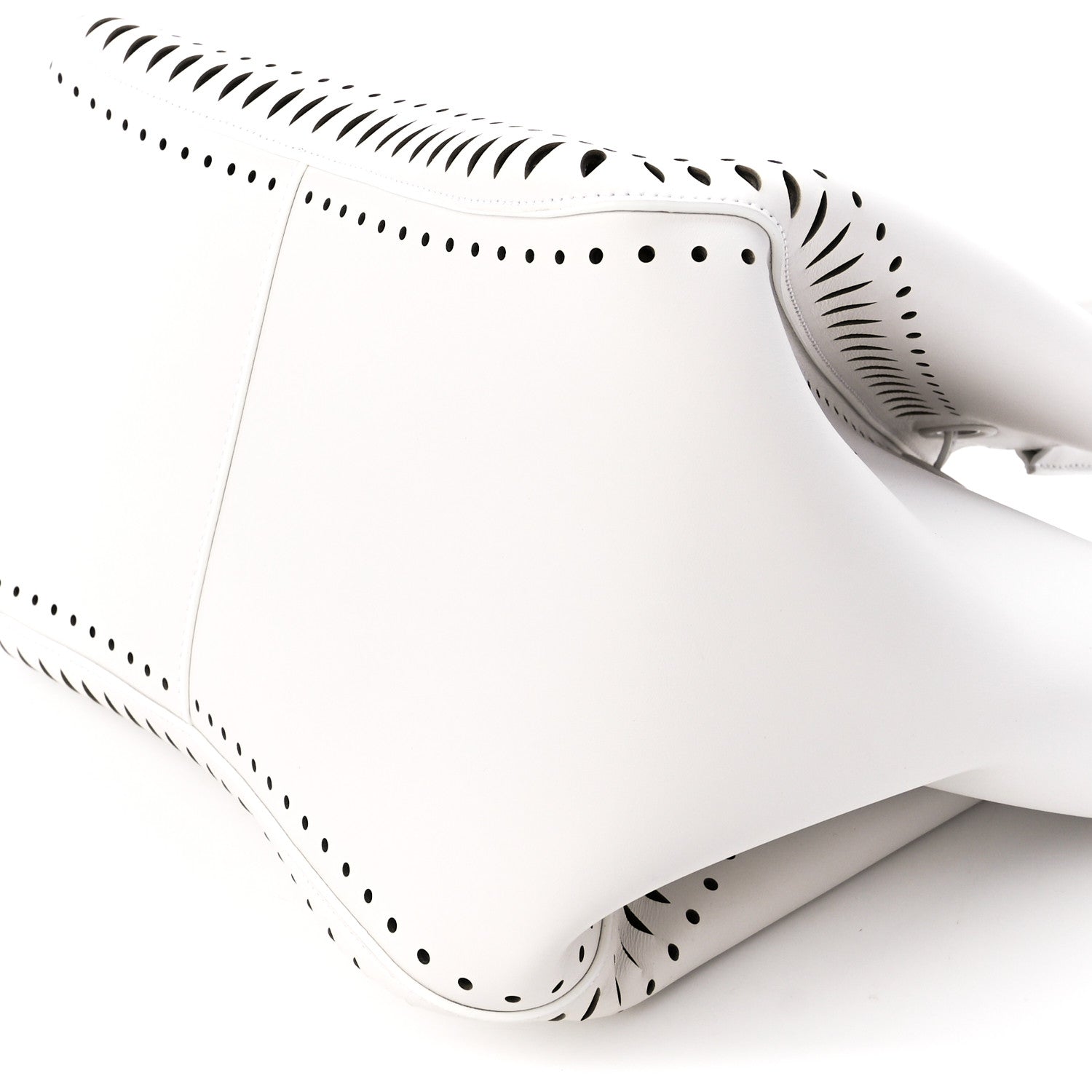 Alaia Calfskin Laser Cut Angele 20 Top Handle Bag White 13 of 13