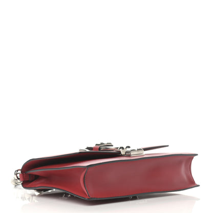 Prada Saffiano City Calfskin Studded Large Elektra Shoulder Bag Fuoco Black 4 of 10