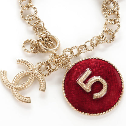 Chanel CC N°5 Medallion Bracelet Red Gold 3 of 5
