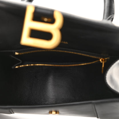 Balenciaga Shiny Box Calfskin Small Hourglass Top Handle Bag Black 5 of 10