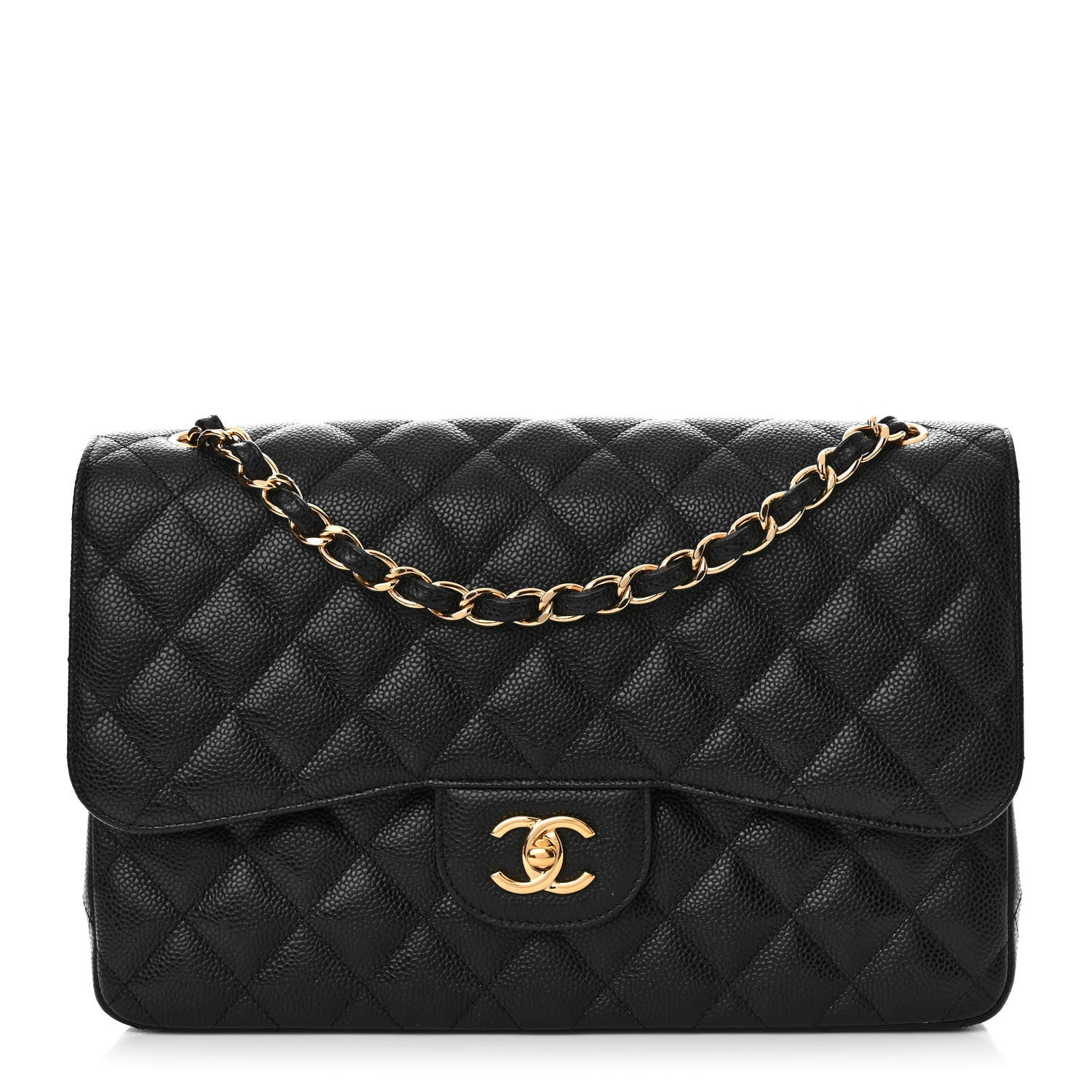 Chanel Caviar Quilted Jumbo Double Flap Black 1 of 16