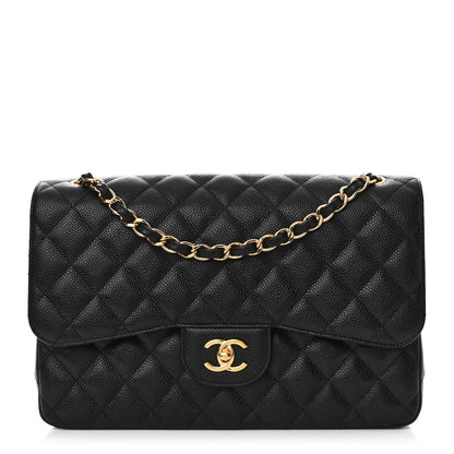 Chanel Caviar Quilted Jumbo Double Flap Black 1 of 16