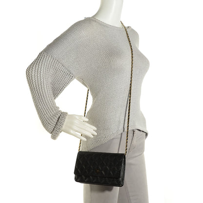Chanel Caviar Quilted Wallet On Chain WOC Black 2 of 9