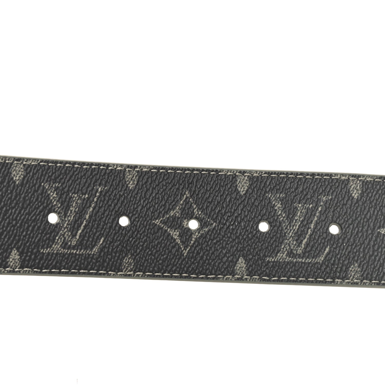 Louis Vuitton Monogram Eclipse 40mm LV Initiales Reversible Belt 85 34 Khaki Gradient 4 of 5