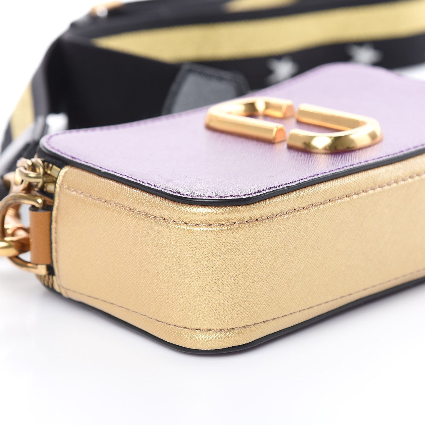 Saffino Small Snapshot Camera Bag Purple Gold