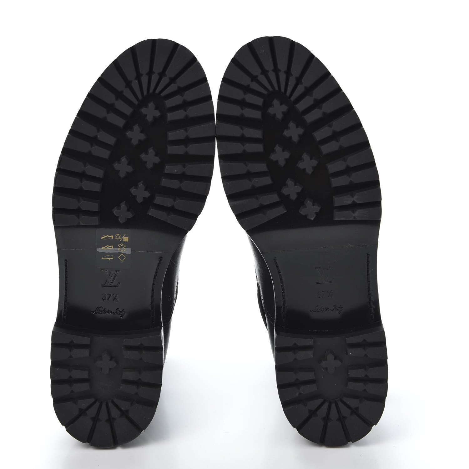 Louis Vuitton Calfskin Monogram Flat Boots 37.5 Black 8 of 9