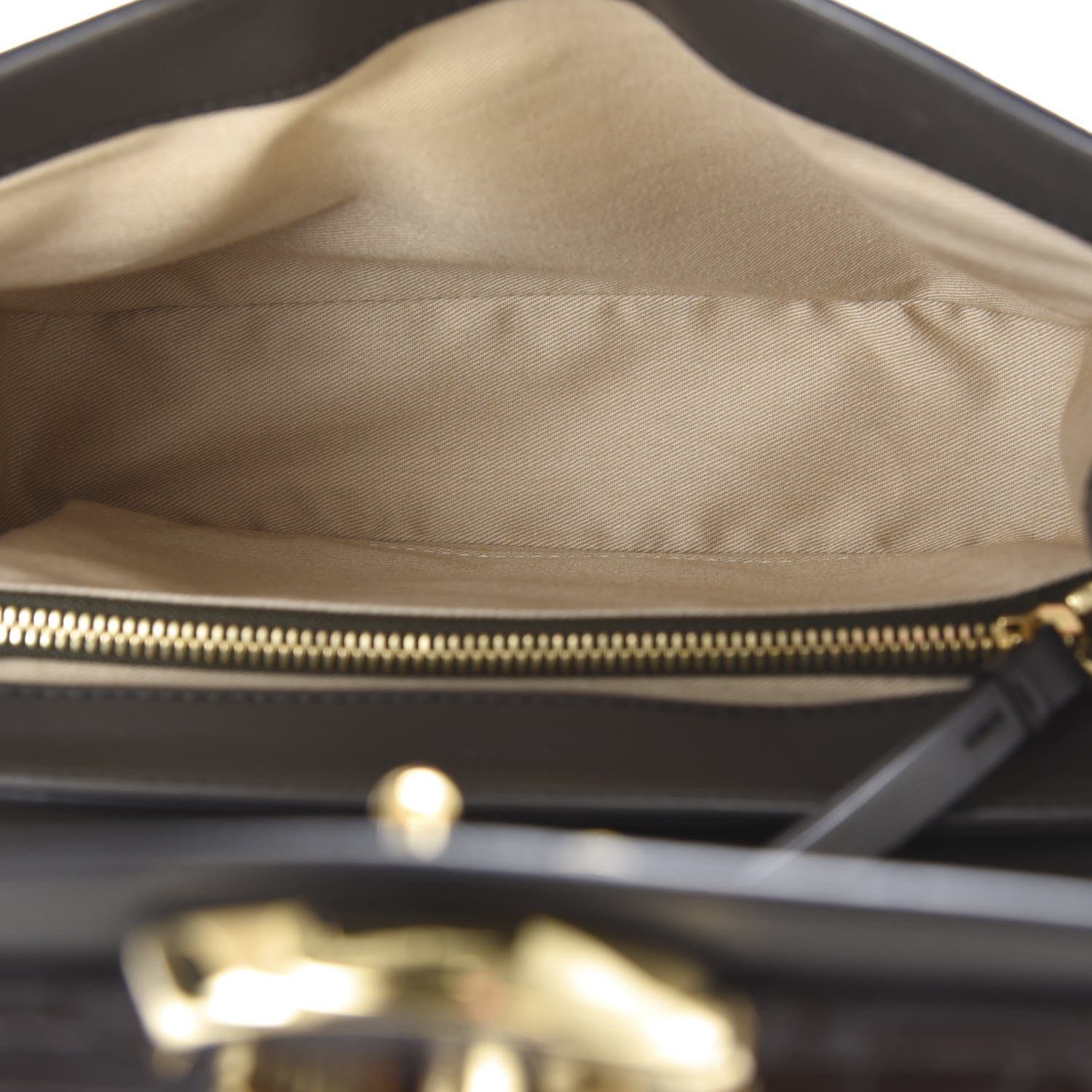 Chloe Calfskin Crocodile Embossed Small C Double Carry Profound Brown 5 of 12