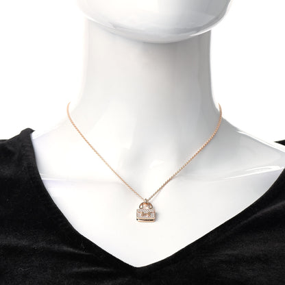 Hermes 18K Rose Gold Diamond Constance Amulettes Pendant Necklace 2 of 6