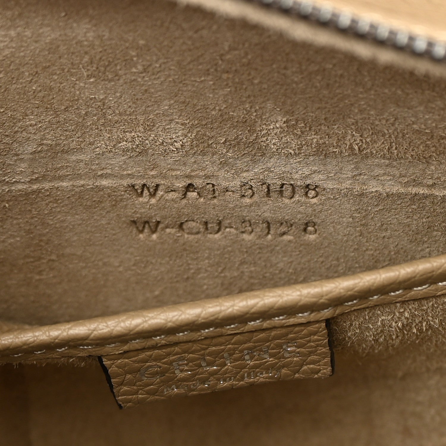 Celine Drummed Calfskin Nano Luggage Dune 7 of 13