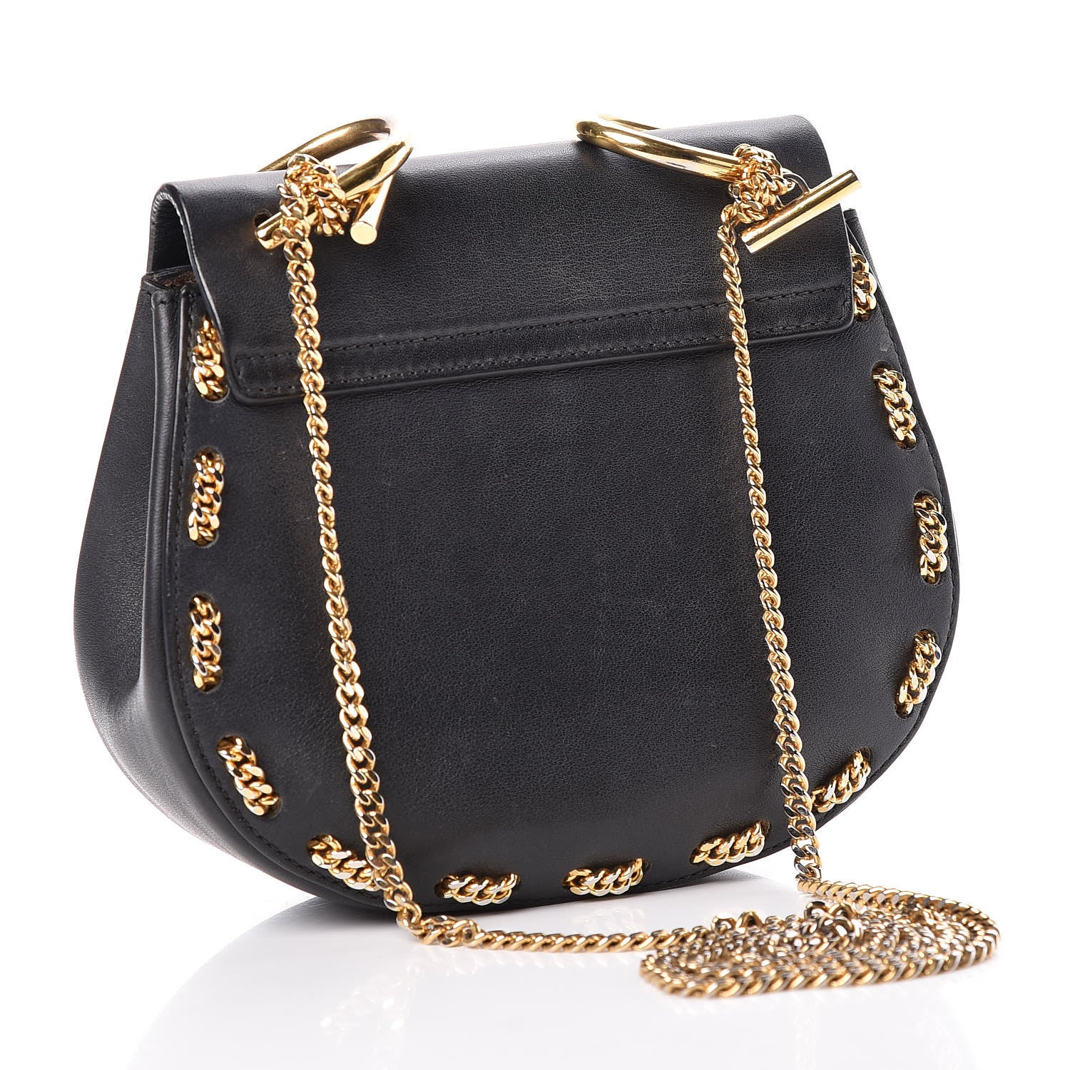 Chloe Calfskin Mini Drew Chain Shoulder Bag Black 3 of 14
