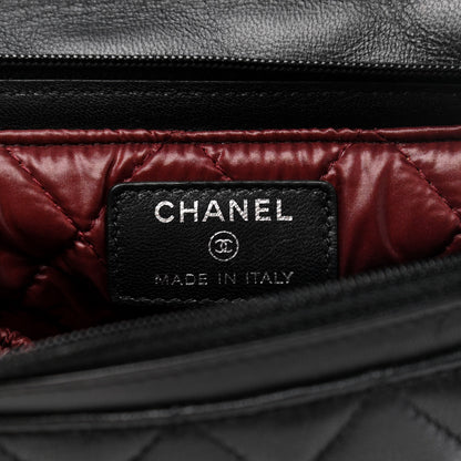 Chanel Lambskin Quilted Flap Cosmetic Case Black 6 of 9