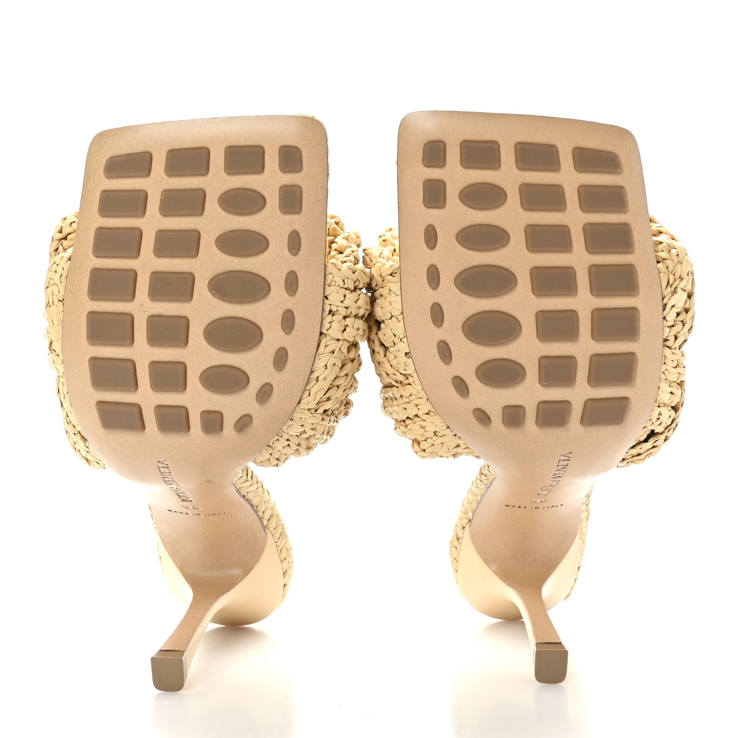 Raffia Intrecciato Lido Mule 90 Sandals 38 Cane Sugar