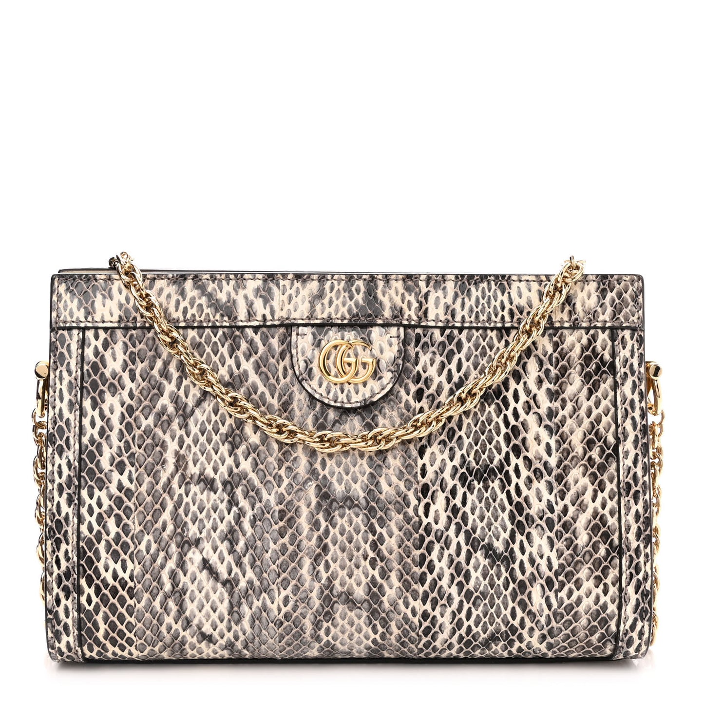Snakeskin GG Small Ophidia Chain Shoulder Bag Roccia