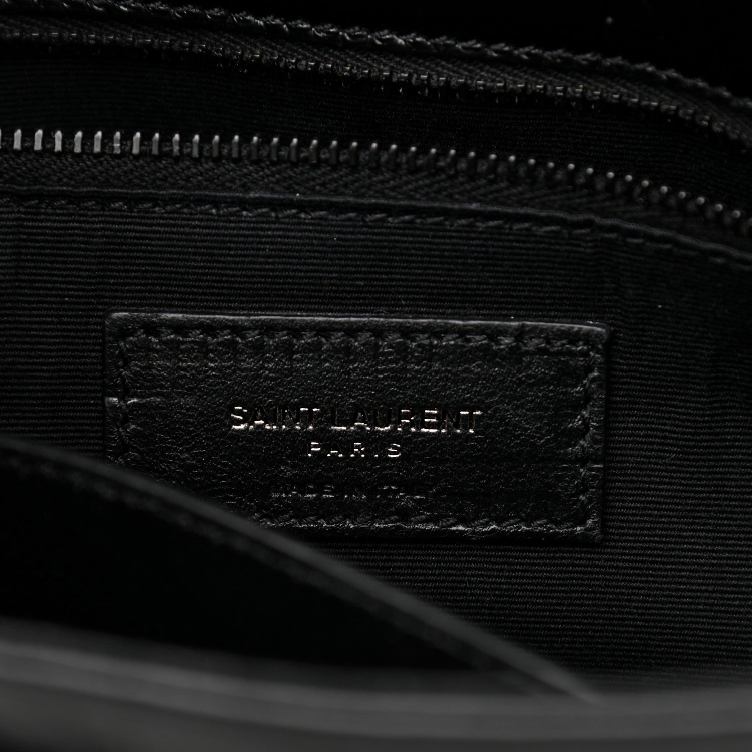Saint Laurent Crocodile Embossed Lambskin Monogram Medium Niki Chain Satchel Black 7 of 12