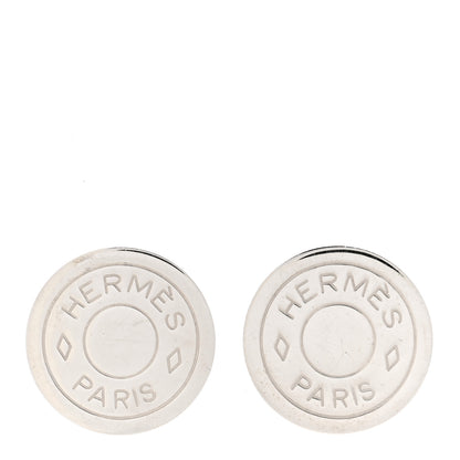 Hermes Palladium Clou De Selle Clip On Earrings 1 of 4