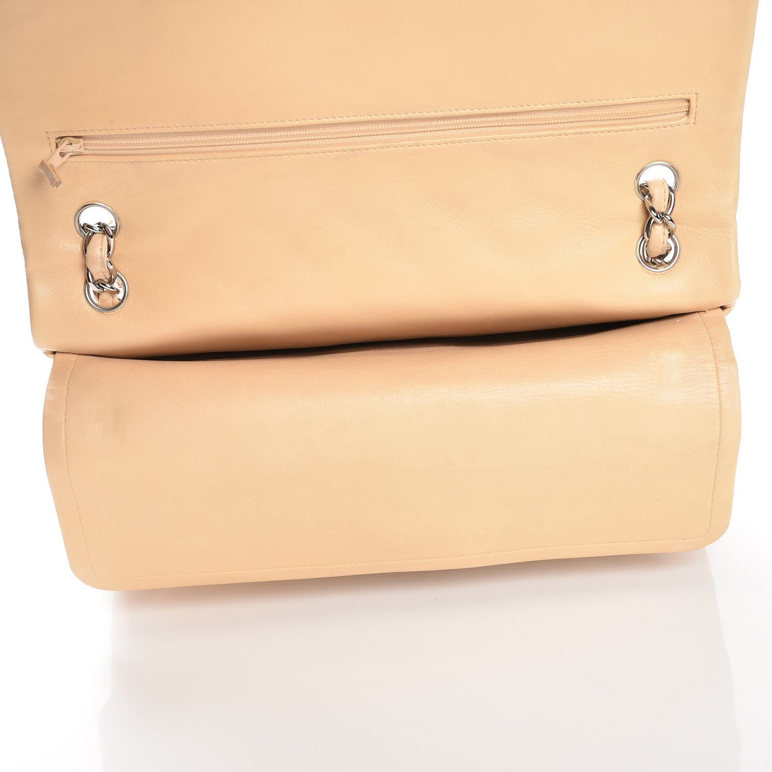 Chanel Lambskin Quilted Jumbo Double Flap Beige Clair 8 of 8