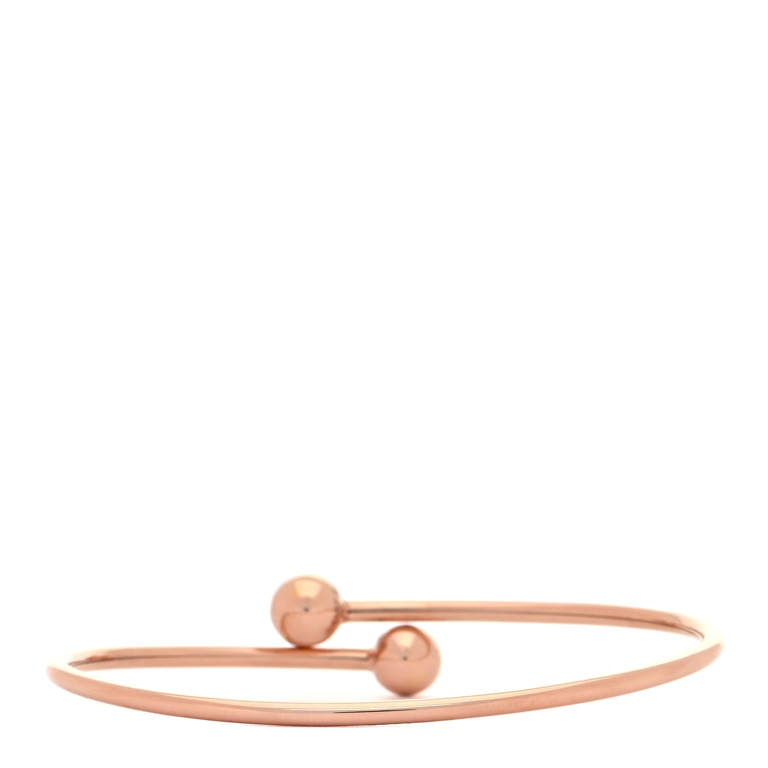 Tiffany 18K Rose Gold 8mm HardWear Ball Bypass Bracelet 3 of 5